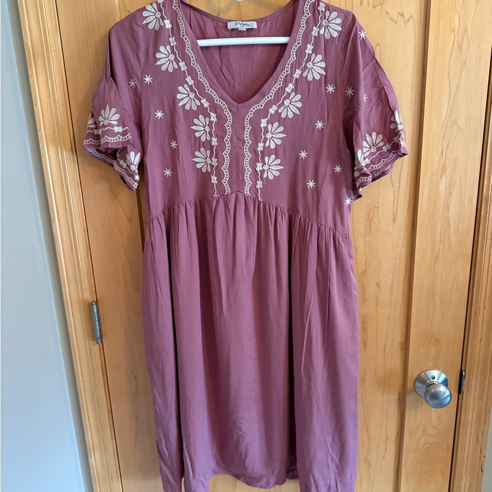 Pinkblush Pink Puff Sleeve V-Neck Sundress
